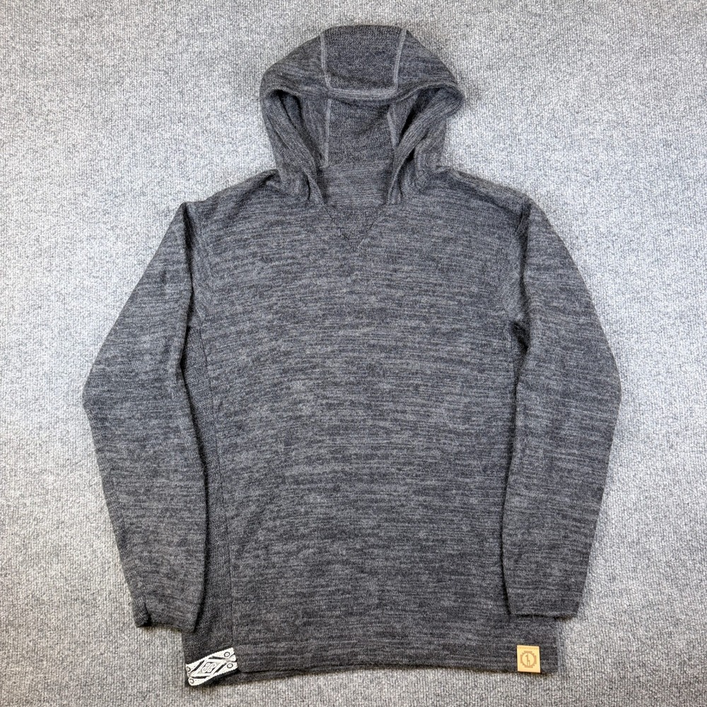 Paka Hoodie Mens Large Charcoal Gray "The Hoodie" Pullover Royal Alpaca Soft